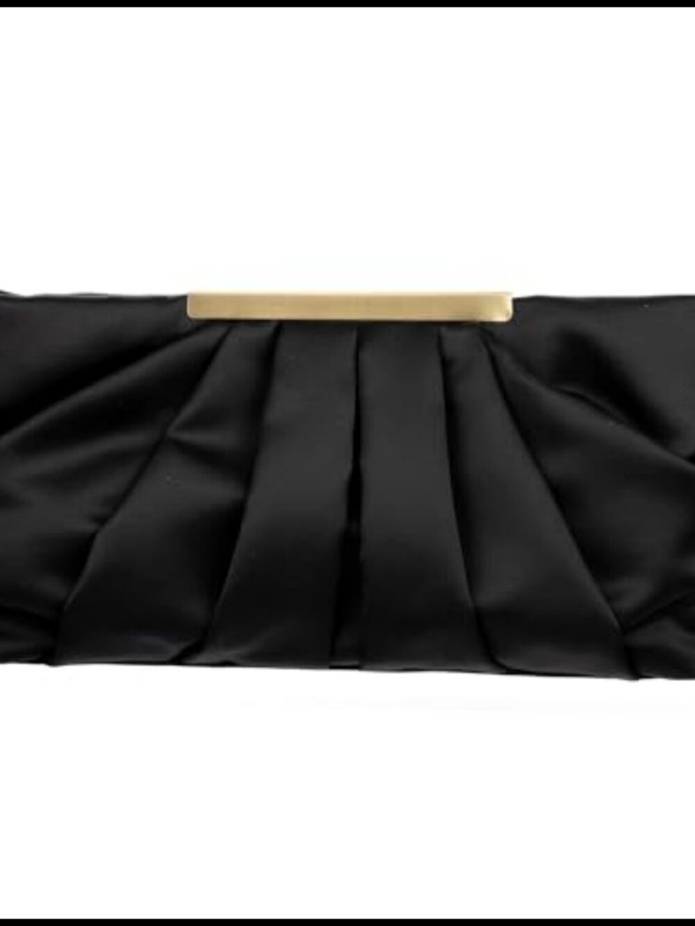 Satin Pleated Clutch Evening Bag Formal Wedding Party Prom Purse